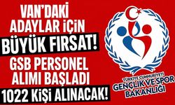 Van’daki adaylar için büyük fırsat! GSB 1022 personel alımı başladı