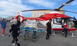 Kalp hastası bebek, helikopter ambulansla Van’a sevk edildi