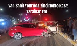 Van Sahil Yolu'nda zincirleme kaza! Yaralılar var...