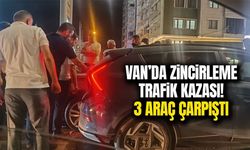Van’da zincirleme trafik kazası! 3 araç çarpıştı