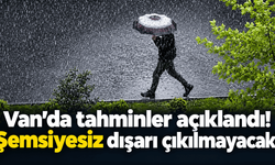 Van’da tahminler açıklandı! Şemsiyesiz dışarı çıkılmayacak!