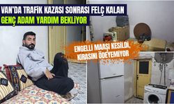 Van’da trafik kazası sonrası felç kalan genç adam yardım bekliyor