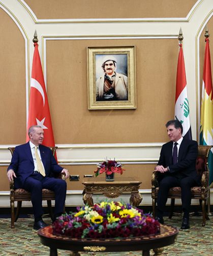 Cumhurbaşkanı Erdoğan Barzani ile görüştü