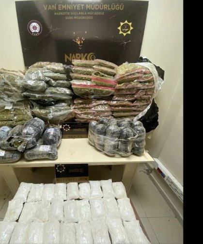 Van’da 89 kiloya yakın zehirli madde ele geçirildi