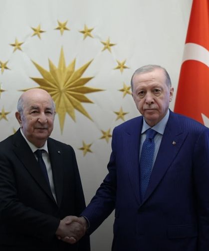 Cumhurbaşkanı Erdoğan, Cezayir Cumhurbaşkanı Tebbun ile görüştü