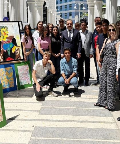 Turgut Özal Anadolu Lisesi’nden yıl sonu resim sergisi