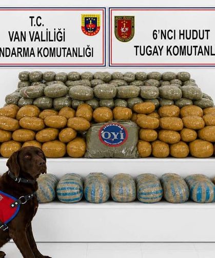 Van sınırında 291 kilogram toz esrar ele geçirildi