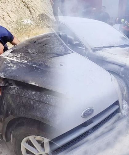 Van’da hastane otoparkında korkutan yangın
