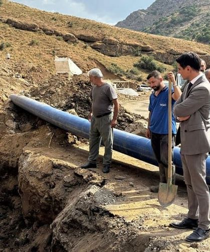 Kaymakam Kartal, Bahçesaray’da devam eden çalışmaları yerinde inceledi