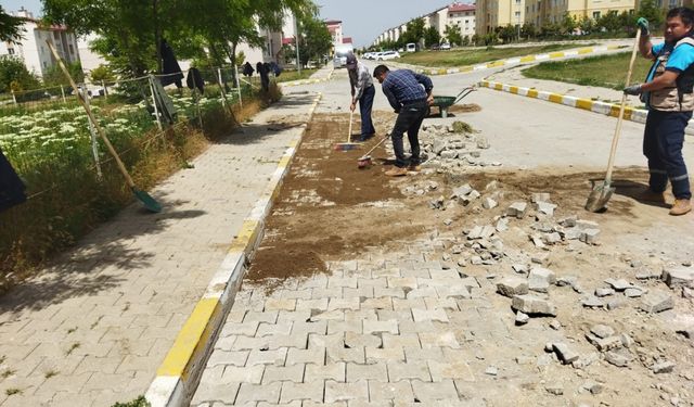 Erciş Belediyesi’nden yol düzenleme çalışması