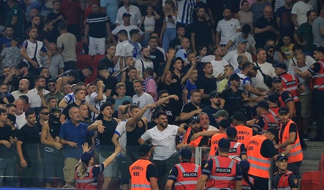 Tirana-Beşiktaş maçı olaylar nedeniyle geç başladı