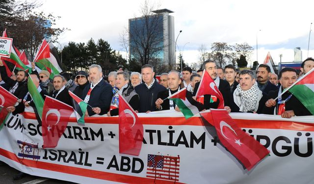 Ankara'da "Gazze için vicdan buluşması" sloganı atıldı