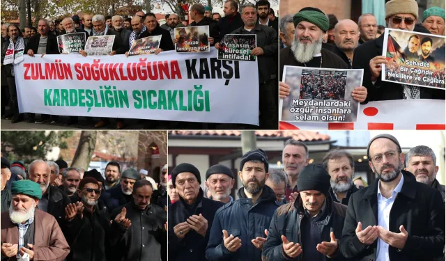 Ankara'da Filistin halkına destek için basın açıklaması yapıldı