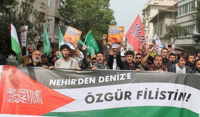 Almanya Başkonsolosluğu önünde Gazze protestosu