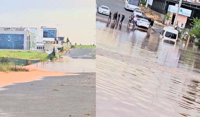 Şanlıurfa'da etkili olan yağış sanayi bölgesini sular altında bıraktı