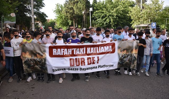 Şanlıurfa'da  İşgalcileri protesto etmek amacıyla "sessiz yürüyüş" yapıldı