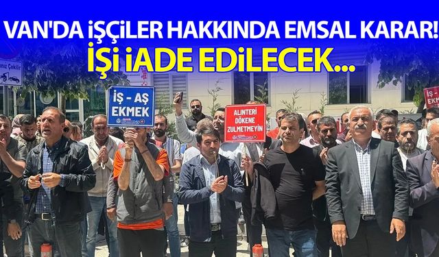 Van'da belediyelerden çıkarılan işçiler hakkında emsal karar! İşi iade edilecek...