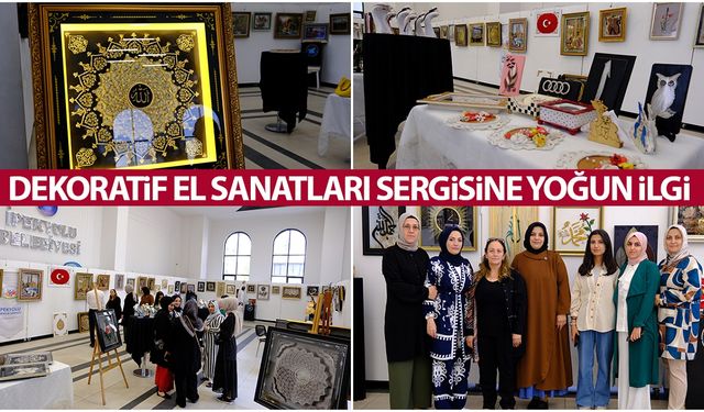 İpekyolu Gençlik Merkezi Dekoratif El Sanatları Sergisi yoğun ilgi gördü