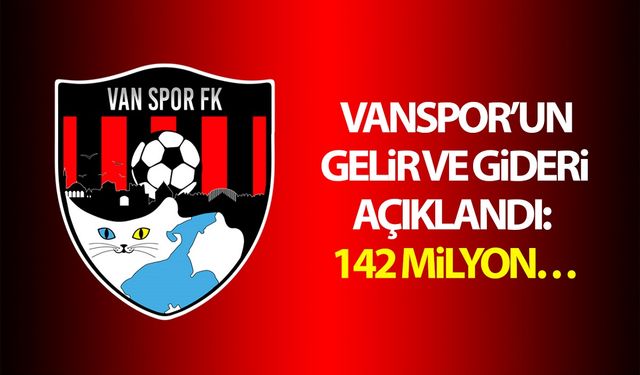 Vanspor'un gelir ve gideri açıklandı: 142 milyon…