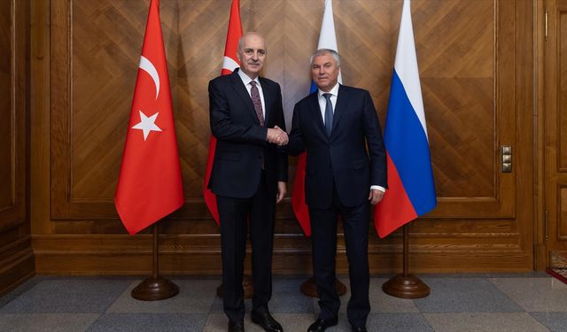 TBMM Başkanı Kurtulmuş, Rusya Devlet Duması Başkanı Volodin ile görüştü