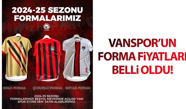 Vanspor FK’nın forma fiyatı belli oldu!