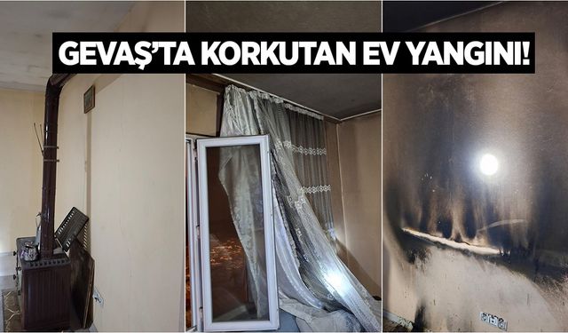 Gevaş’ta korkutan ev yangını!