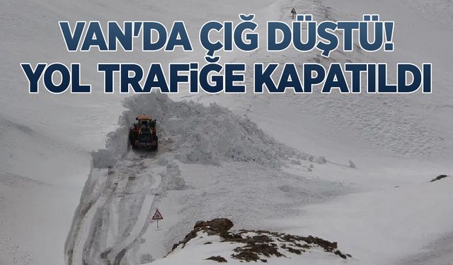 Van'da çığ düştü! Yol trafiğe kapatıldı