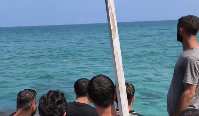 HÜDA PAR Gençlik Kolları, Gazze için denize bakliyat dolu şişeler bıraktı