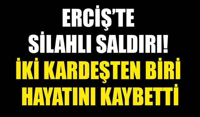 Van'da silahlı saldırı! İki kardeşten biri hayatını kaybetti
