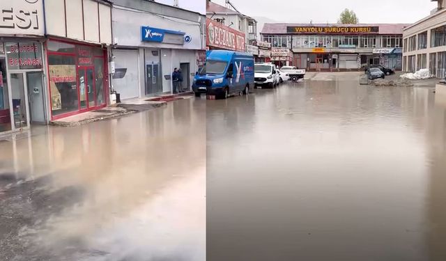 Van Edremit’te yağmur sonrası esnaf zor durumda