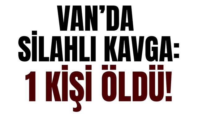 Van’da bir silahlı kavga daha! Ölü var…
