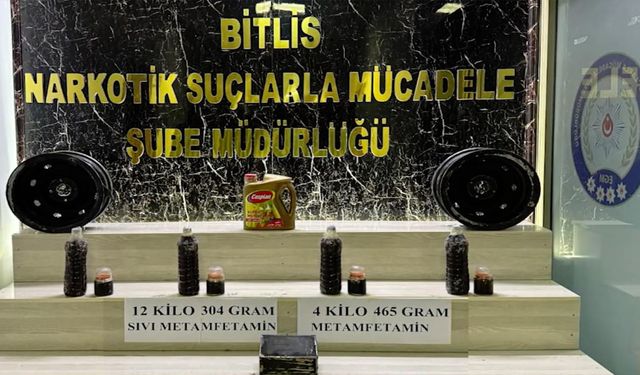 Bitlis’te araç içine zulalanmış metamfetamin ele geçirildi