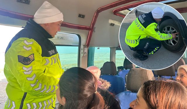 Çaldıran’da okul servis araçlarına denetim ve trafik eğitimi