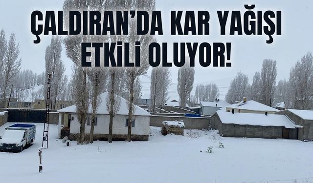 Van Çaldıran’da kar yağışı etkili oluyor!
