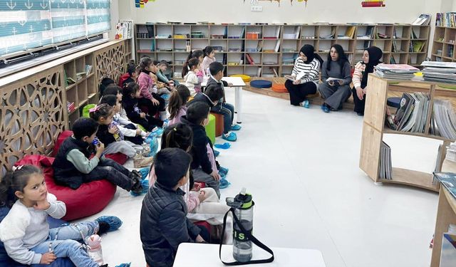 Van’da Şabaniye Anaokulu öğrencileri kütüphanede buluştu