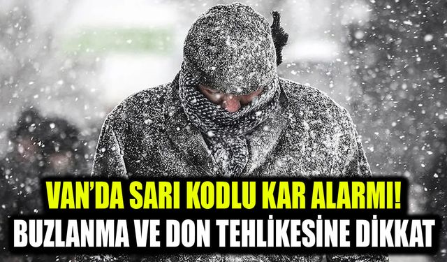 Van’da sarı kodlu kar alarmı! Buzlanma ve don tehlikesine dikkat