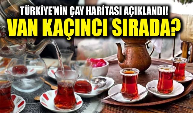 Türkiye’nin çay haritası açıklandı! Van kaçıncı sırada?