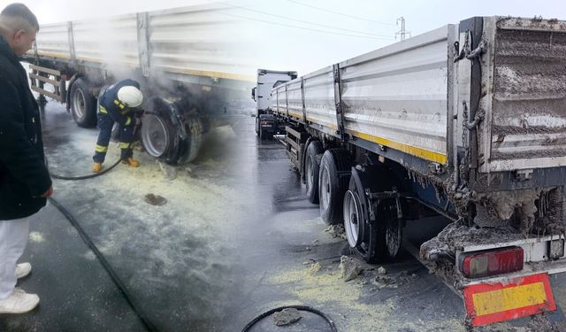 Van’da seyir halindeki TIR yandı