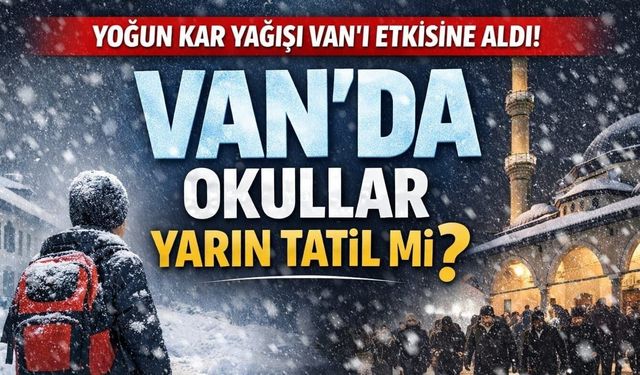 Van'da okullar yarın tatil mi?