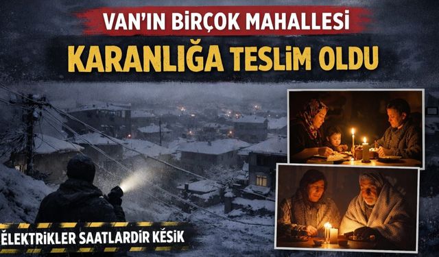 Van'ın birçok mahallesi karanlığa teslim oldu