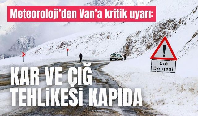 Meteoroloji’den Van’a kritik uyarı: Kar ve çığ tehlikesi kapıda