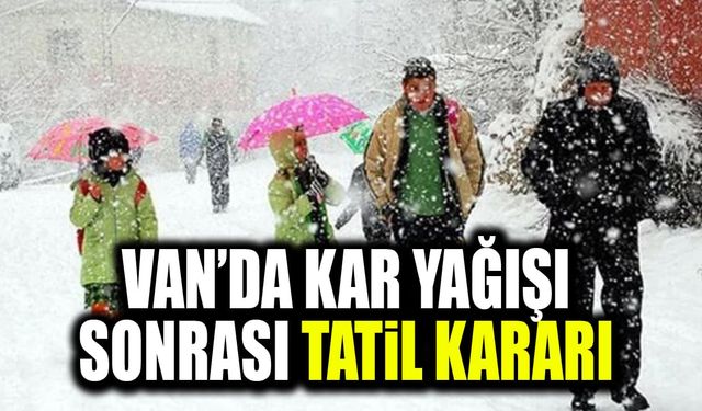 Van’da kar yağışı sonrası tatil kararı