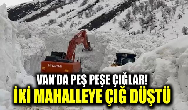 Van’da peş peşe çığlar! İki mahalleye çığ düştü