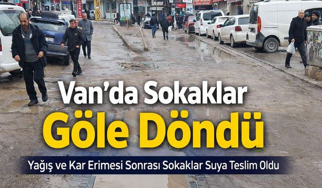 Van’da sokaklar göle döndü