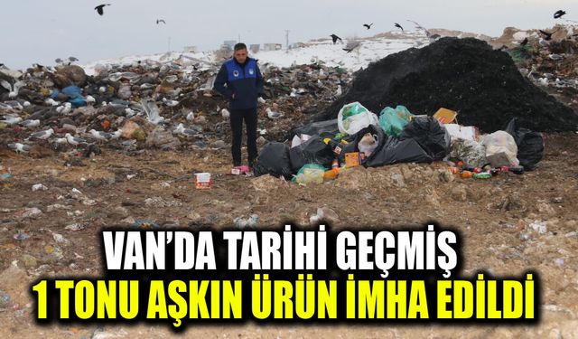 Van’da tarihi geçmiş 1 tonu aşkın ürün imha edildi