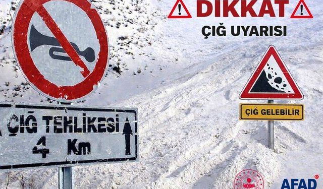 AFAD'dan Kritik Uyarı! Van’da Çığ Tehlikesi Var!