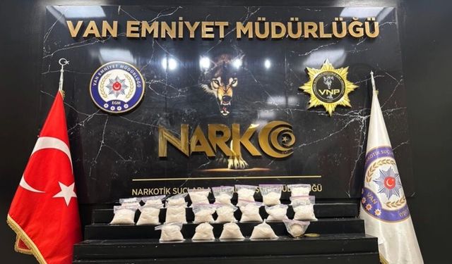 Van’da 16 kilo 400 gram metamfetamin ele geçirildi