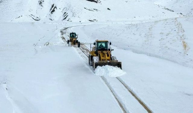 Van’da kar nedeniyle 59 yerleşim yerinin yolu kapalı