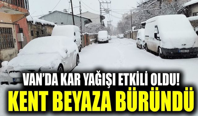 Van’da kar yağışı etkili oldu! Kent beyaza büründü