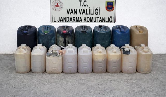 Van’da yüzlerce litre kaçak akaryakıt ele geçirildi!